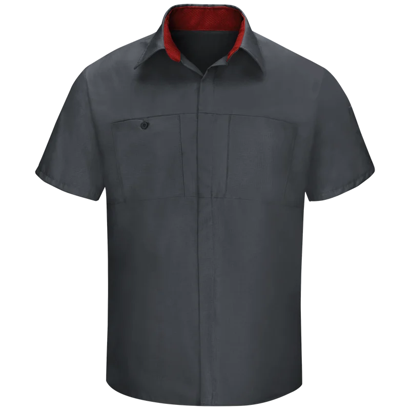 Men's Short Sleeve Performance Plus Shop Shirt With Oilblok Technology SY42CF