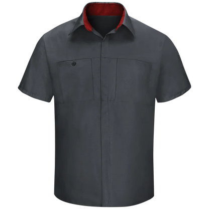 Men's Short Sleeve Performance Plus Shop Shirt With Oilblok Technology SY42CF