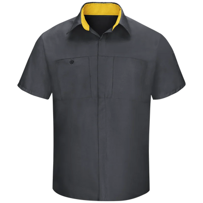 Men's Short Sleeve Performance Plus Shop Shirt With Oilblok Technology SY42CF