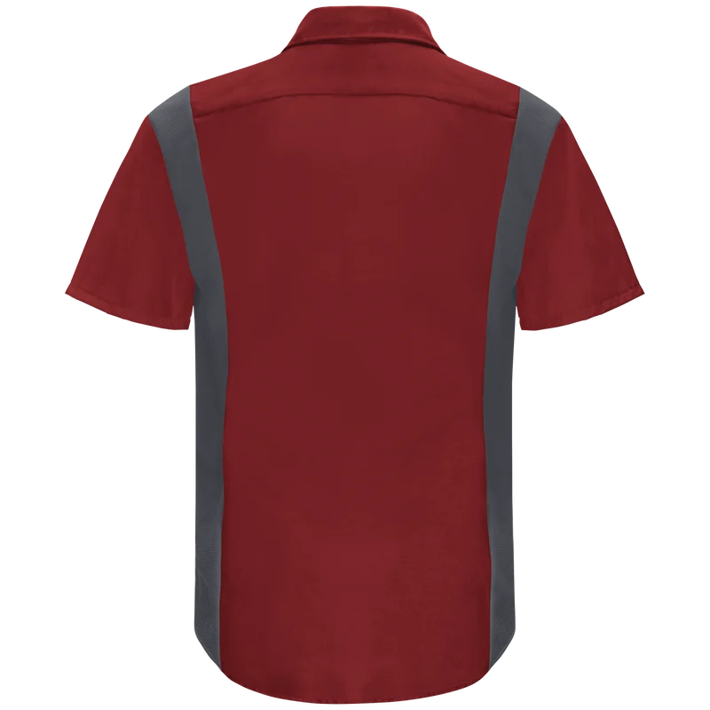 Men's Short Sleeve Performance Plus Shop Shirt With Oilblok Technology SY42CF