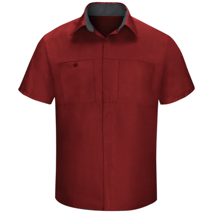 Men's Short Sleeve Performance Plus Shop Shirt With Oilblok Technology SY42CF