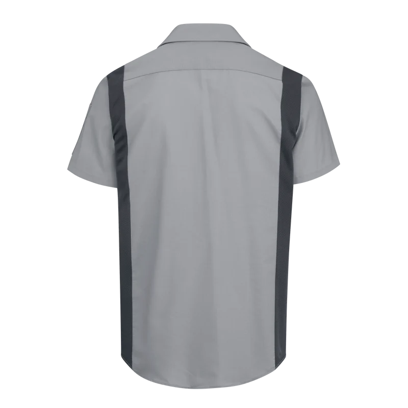 Men's Short Sleeve Performance Plus Shop Shirt With Oilblok Technology SY42CF