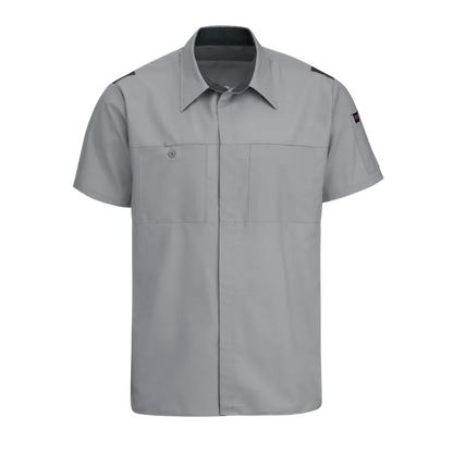 Men's Short Sleeve Performance Plus Shop Shirt With Oilblok Technology SY42CF