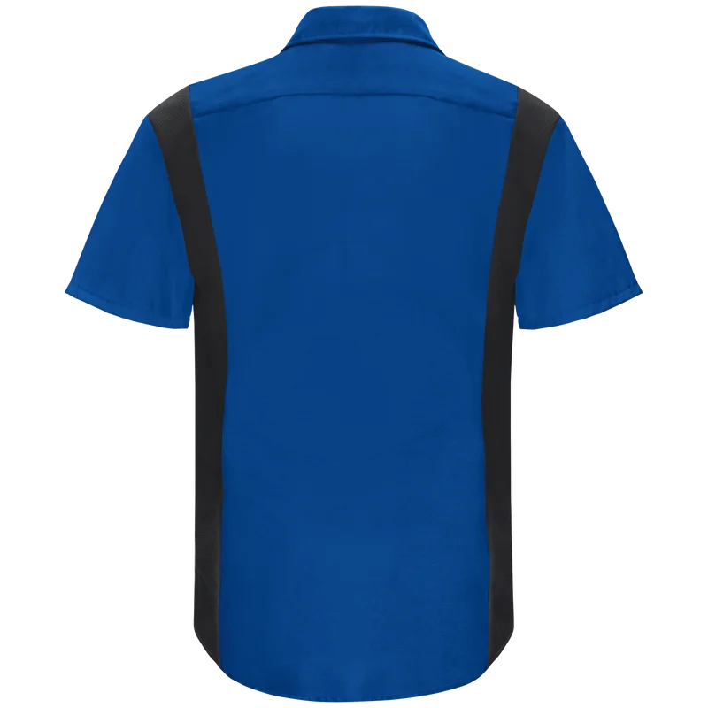 Men's Short Sleeve Performance Plus Shop Shirt With Oilblok Technology SY42CF