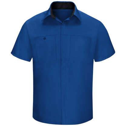 Men's Short Sleeve Performance Plus Shop Shirt With Oilblok Technology SY42CF