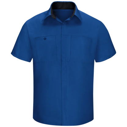 Men's Short Sleeve Performance Plus Shop Shirt With Oilblok Technology SY42CF