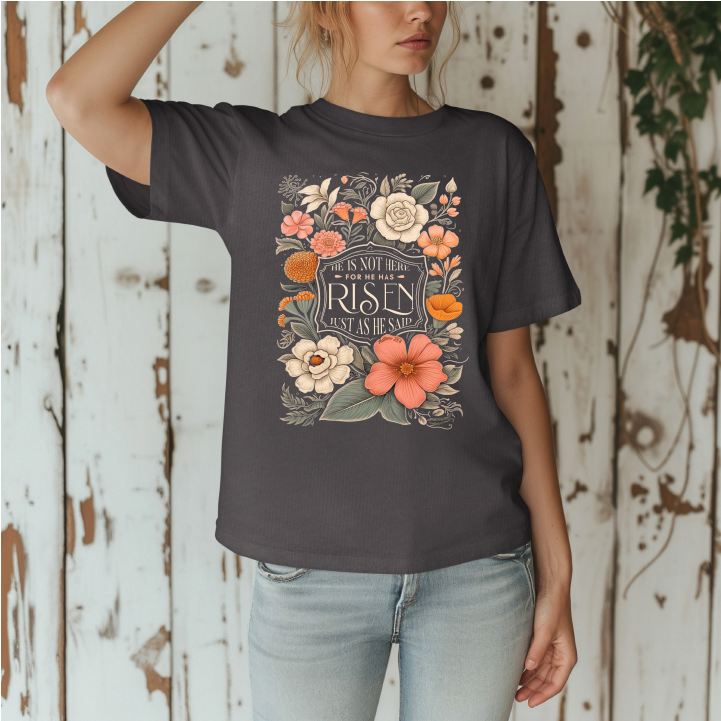 CC1717 T Shirt - He is Risen - Light