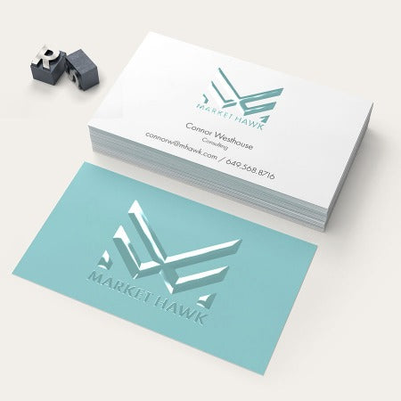 Premium Business Cards 2" X 3.5" 16PT Business Cards with Raised Spot UV on One Side