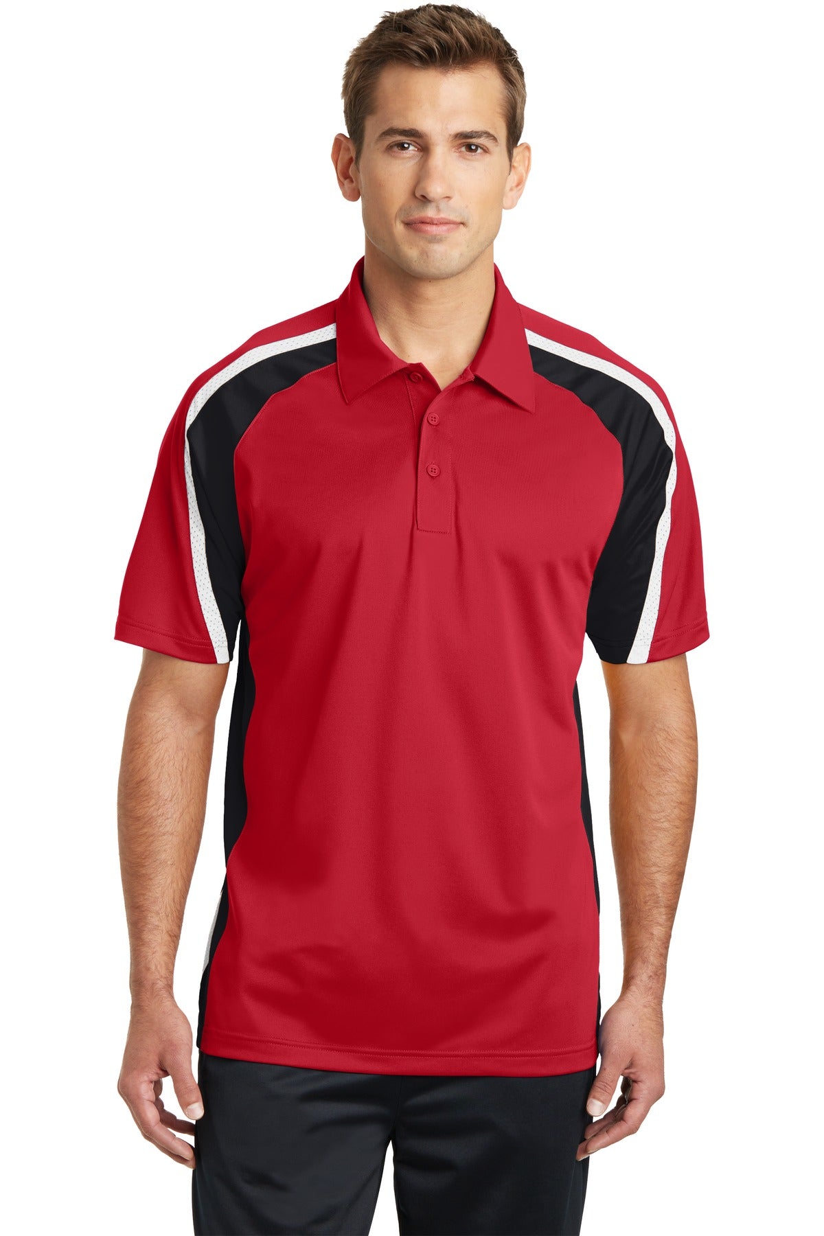 Sport-Tek ST654 Tricolor Micropique Sport-Wick ® Polo