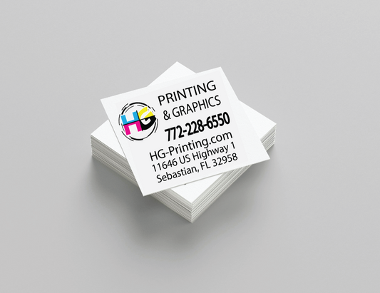 2.25 x 2.25 Double Sided Square Business Cards Gloss Front/Matte Back