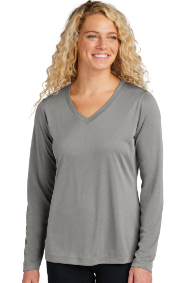 Sport-Tek LST353LS Ladies Long Sleeve PosiCharge ® Competitor™ V-Neck Tee (More Colors)