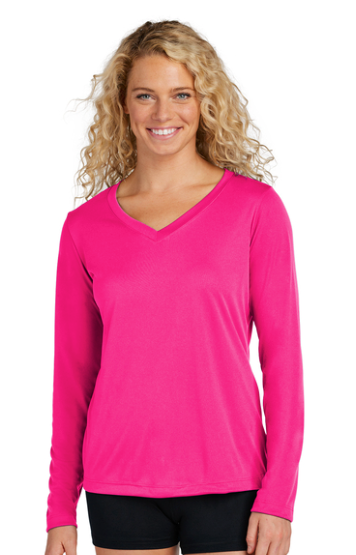 Sport-Tek LST353LS Ladies Long Sleeve PosiCharge ® Competitor™ V-Neck Tee (More Colors)