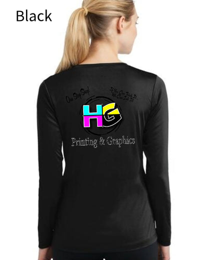 Sport-Tek LST353LS Ladies Long Sleeve PosiCharge ® Competitor™ V-Neck Tee (More Colors)