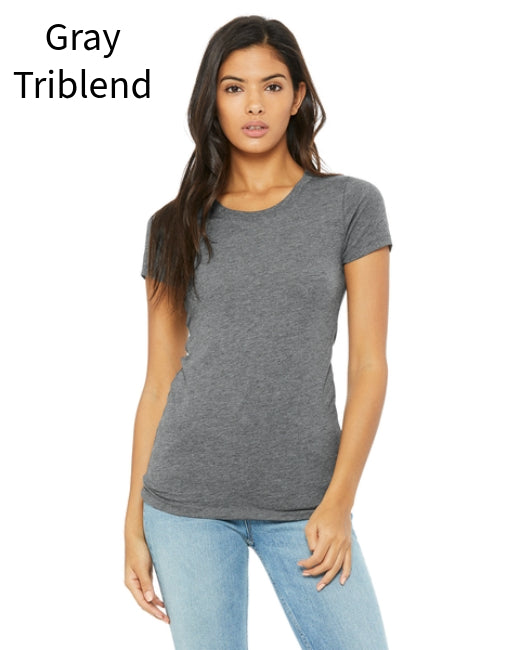 Bella + Canvas B8413 Women's Triblend Short Sleeve Tee