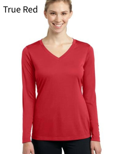 Sport-Tek LST353LS Ladies Long Sleeve PosiCharge ® Competitor™ V-Neck Tee (More Colors)