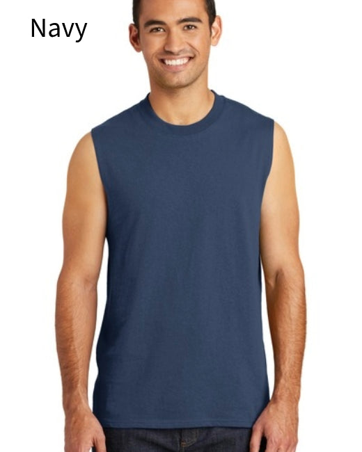 Port &amp; Co Core Cotton Sleeveless Tee. PC54SL