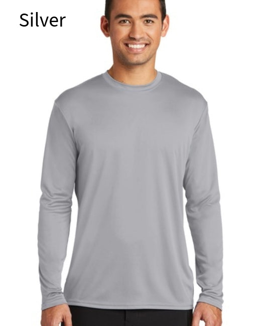 Port &amp; Co Long Sleeve Performance Tee. PC380LS