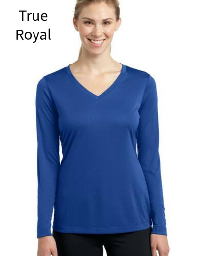 Sport-Tek LST353LS Ladies Long Sleeve PosiCharge ® Competitor™ V-Neck Tee (More Colors)