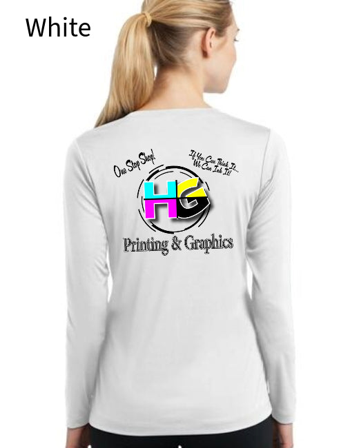 Sport-Tek LST353LS Ladies Long Sleeve PosiCharge ® Competitor™ V-Neck Tee