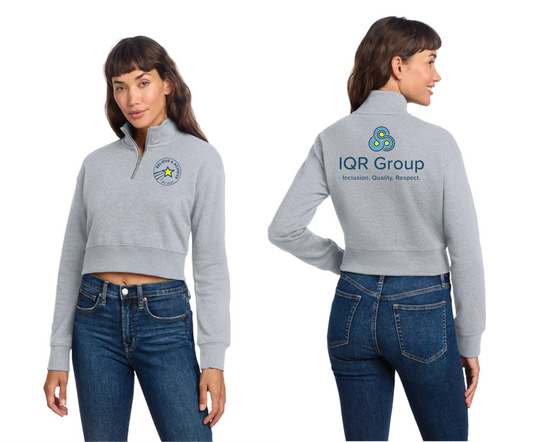 Believe & Achieve Women's Zip Crop (IQR)