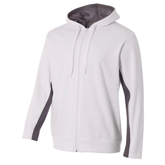 A4 N4251 FULL ZIP COLOR BLOCK FLEECE HOODIE