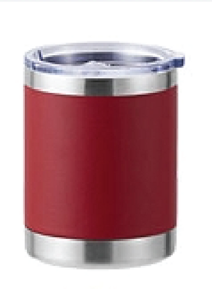 10oz Powder Coated Goblet w/ Stainless Steel Design