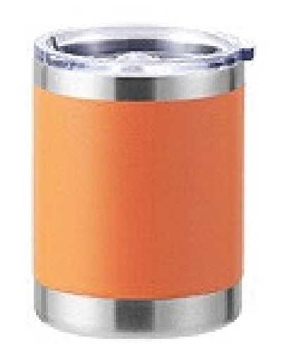 10oz Powder Coated Goblet w/ Stainless Steel Design