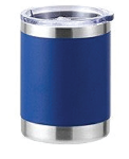 10oz Powder Coated Goblet w/ Stainless Steel Design