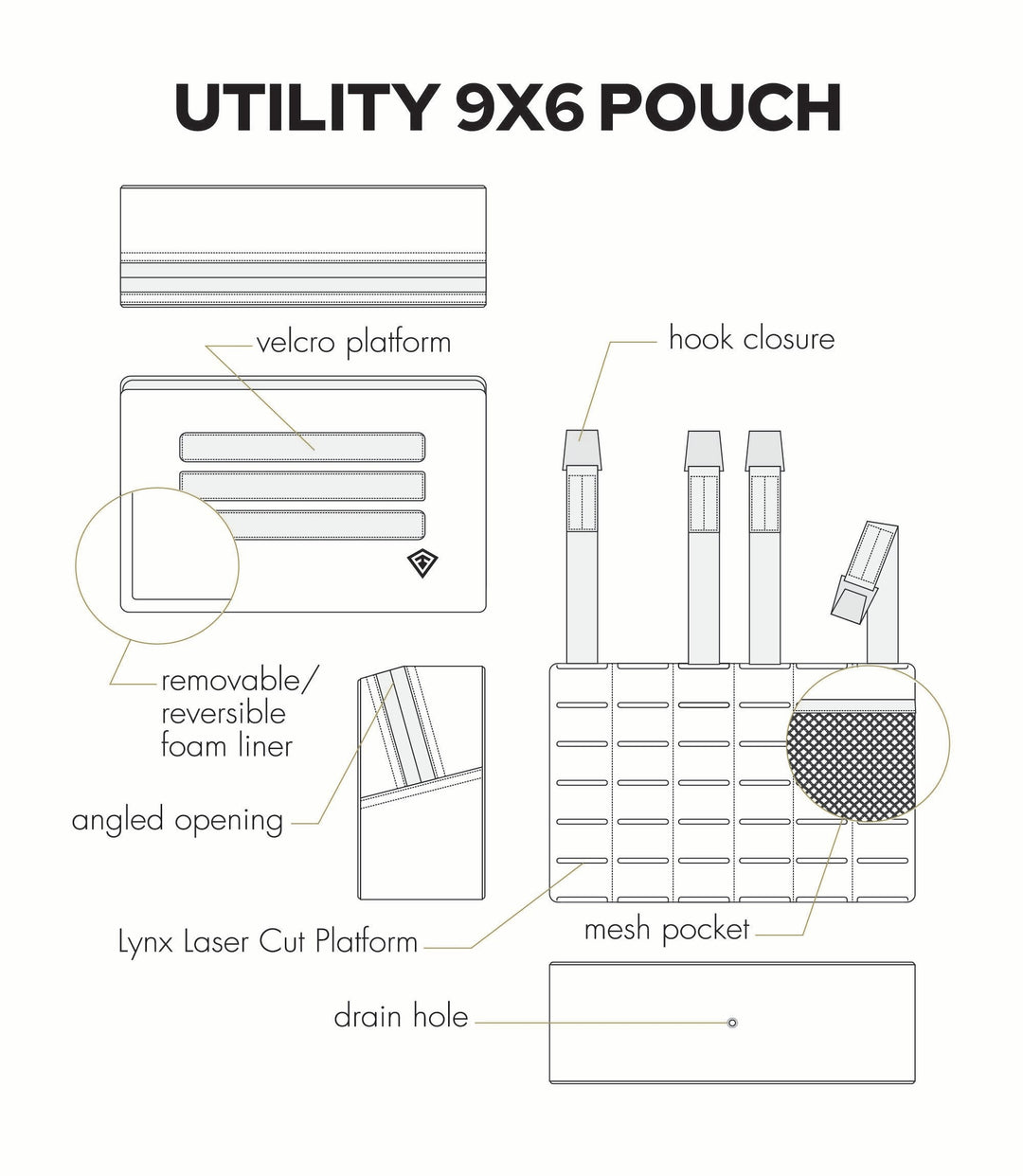 Tactix Series 9x6 Utility Pouch