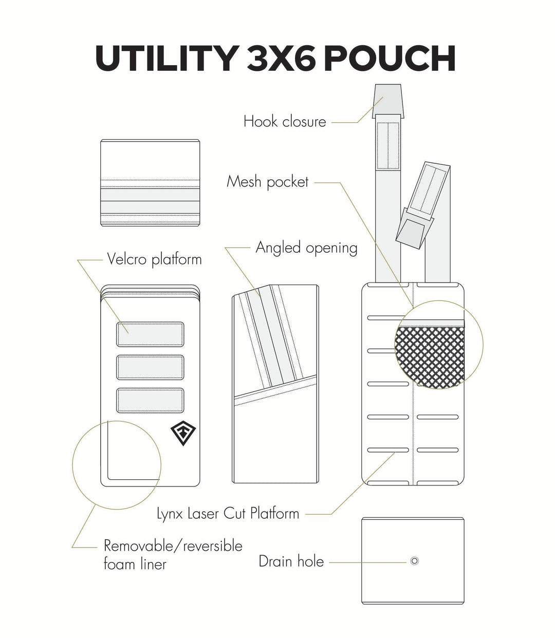 Tactix Series 3x6 Utility Pouch