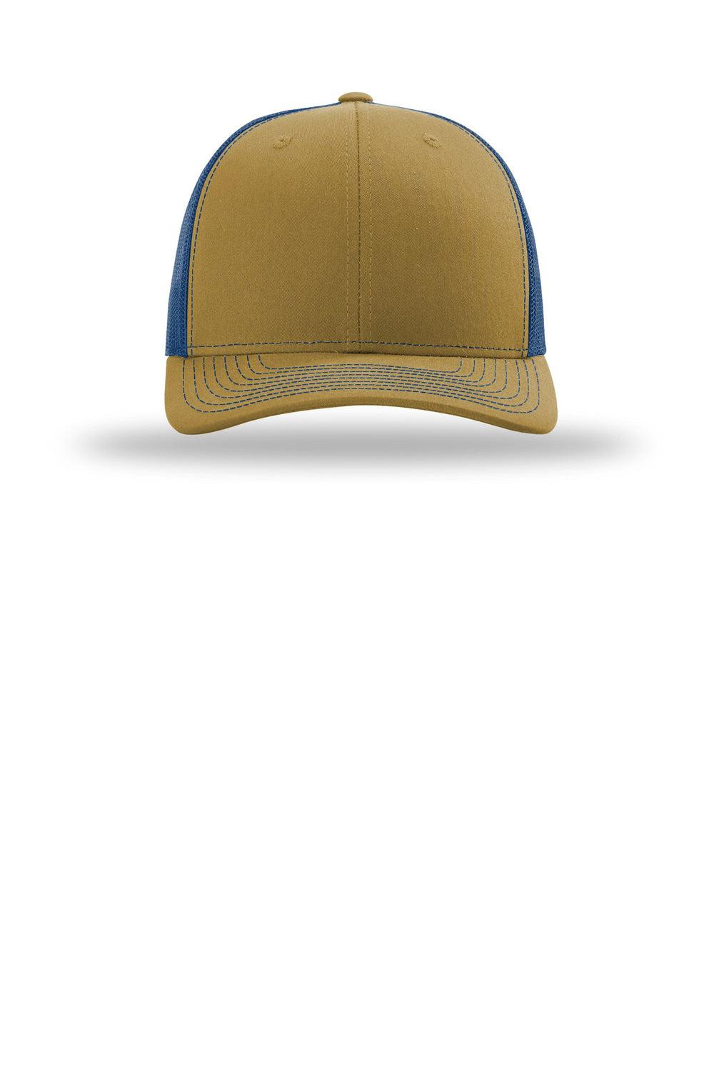 Richardson Trucker Cap 112 — Biscuit/ True Blue — front