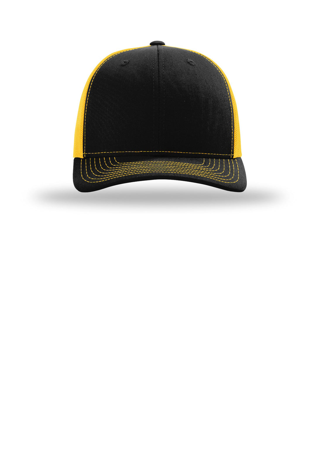 Richardson Trucker Cap 112 — Black/ Gold — front