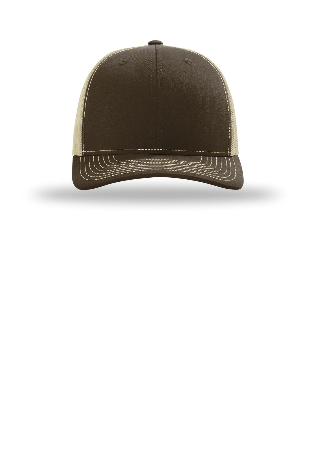 Richardson Trucker Cap 112 — Brown/ Khaki — front
