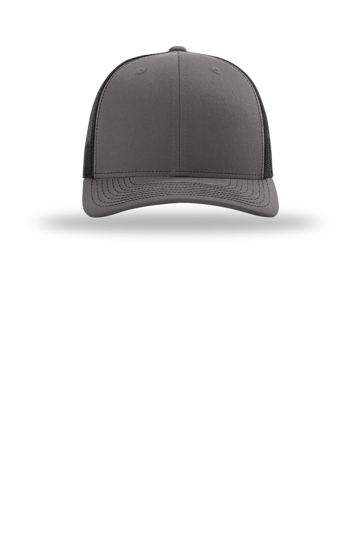Richardson Trucker Cap 112 — Charcoal/ Black — front