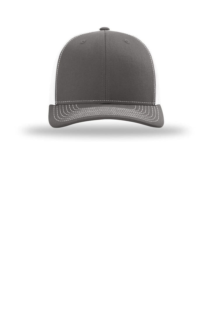 Richardson Trucker Cap 112 — Charcoal/ White — front