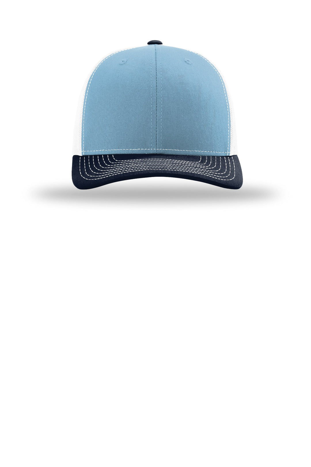 Richardson Trucker Cap 112 — Columbia Blue/ White/ Navy — front