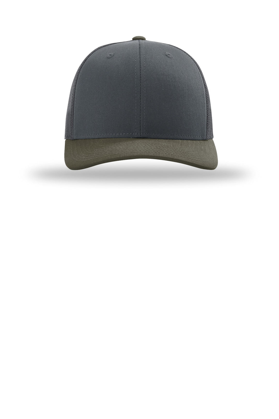 Richardson Trucker Cap 112 — Gunmetal/ Gunmetal/ Chocolate Chip — front