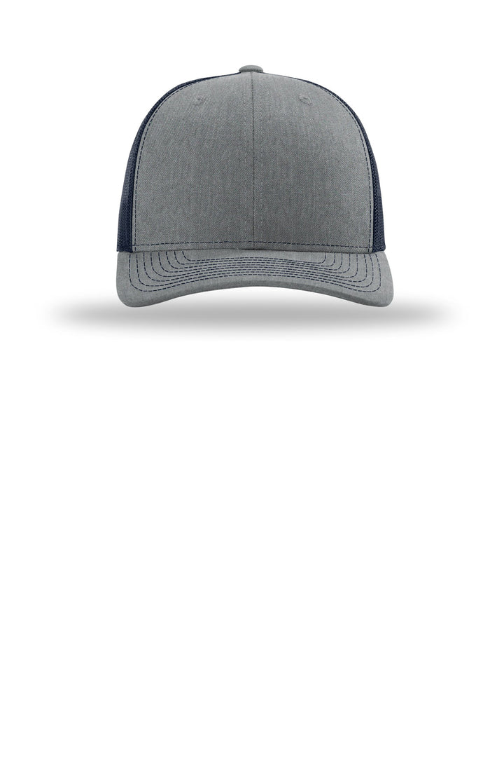 Richardson Trucker Cap 112 — Heather Grey/ Navy — front