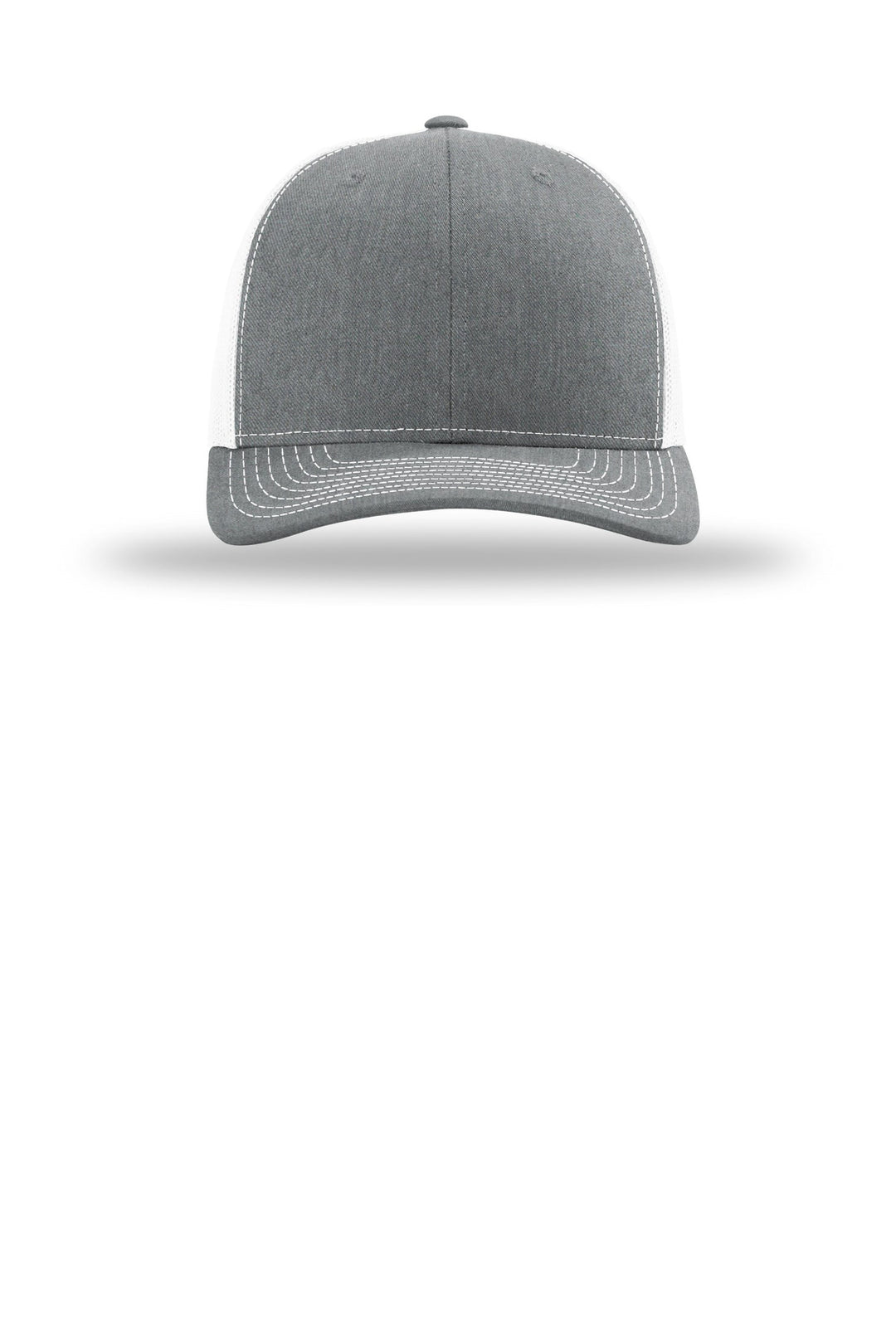 Richardson Trucker Cap 112 — Heather Grey/ White — front
