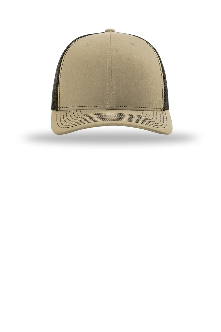 Richardson Trucker Cap 112 — Khaki/ Coffee — front