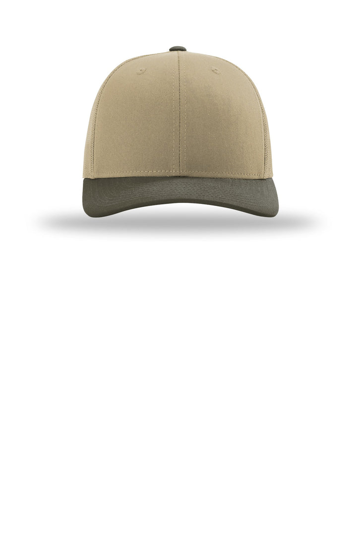 Richardson Trucker Cap 112 — Khaki/ Khaki/ Chocolate Chip — front
