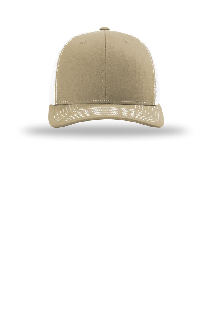 Richardson Trucker Cap 112 — Khaki/ White — front