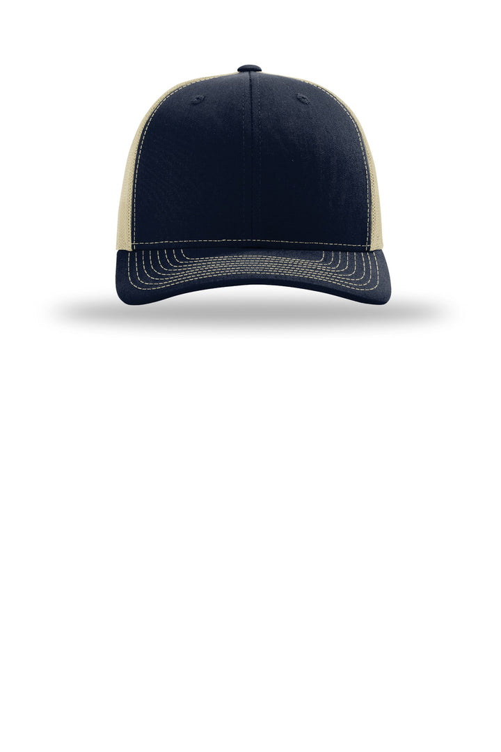 Richardson Trucker Cap 112 — Navy/ Khaki — front