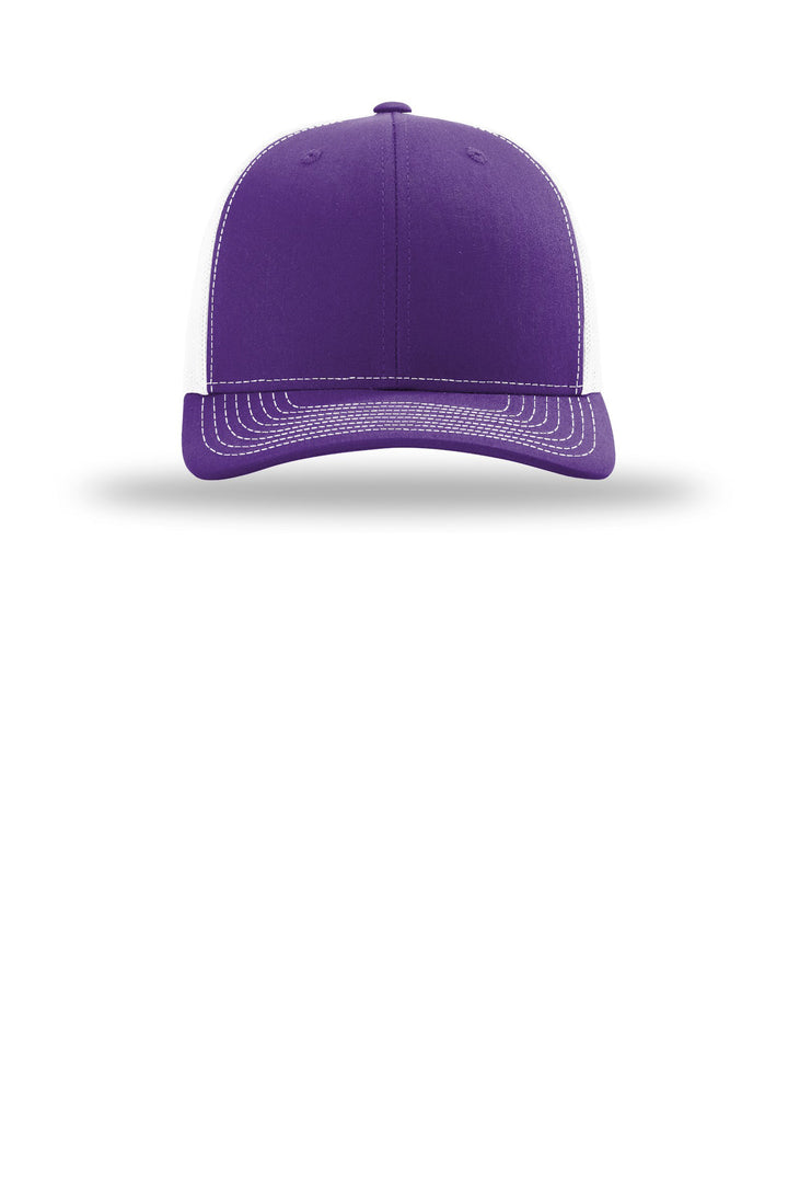 Richardson Trucker Cap 112 — Purple/ White — front