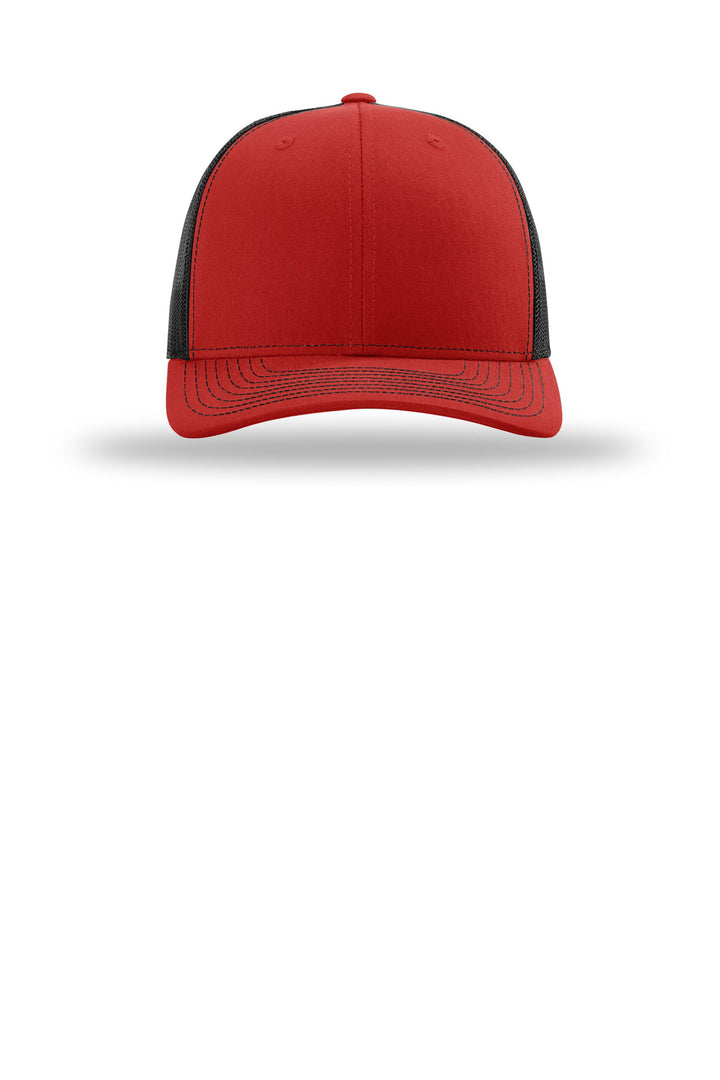 Richardson Trucker Cap 112 — Red/ Black — front
