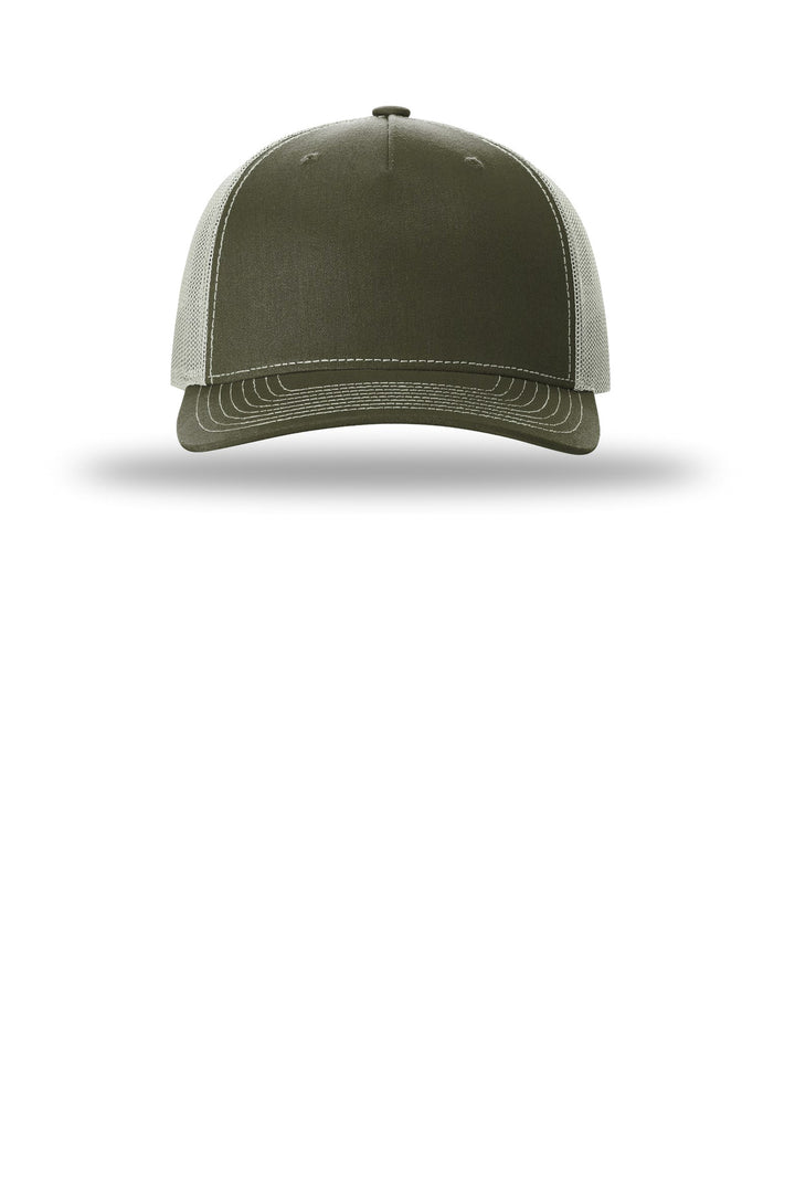 Richardson Five-Panel Trucker 112FP — Beetle/ Quarry — front