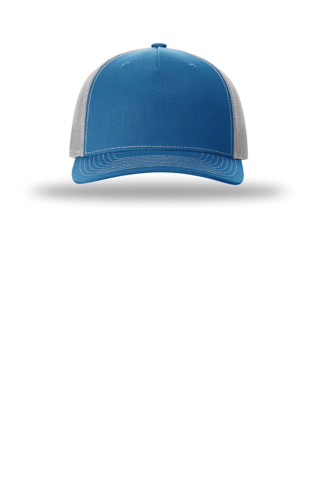 Richardson Five-Panel Trucker 112FP — Cobalt Blue/ Grey — front