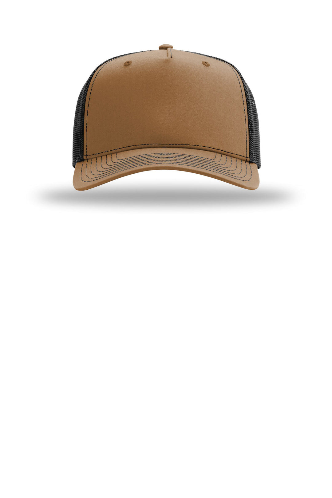 Richardson Five-Panel Champ Trucker 112FPC — Caramel/ Black — front