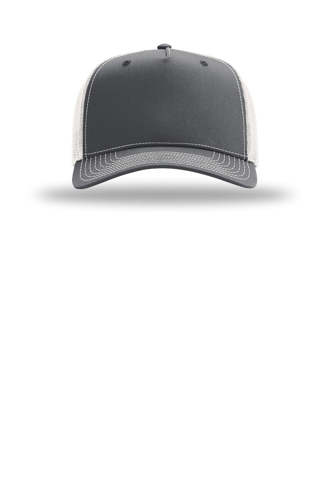 Richardson Five-Panel Champ Trucker 112FPC — Charcoal/ Ice Grey — front