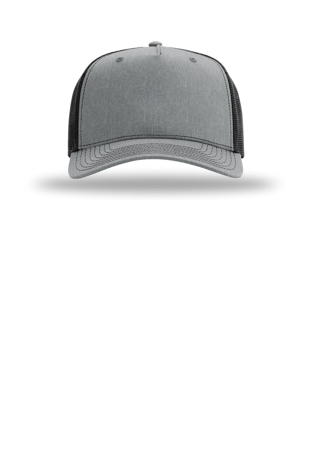 Richardson Five-Panel Champ Trucker 112FPC — Heather Grey/ Black — front